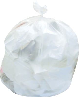 Heritage 20-30 Gallon Trash Bag, 30" x36", Low Density, 0.5 Mil, Clear, 250/Carton (H6036MC)