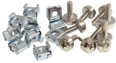 Startech CABSCREWM52 Mounting Screws and Cage Nuts For Server Rack Cabinet, 100/Pack
