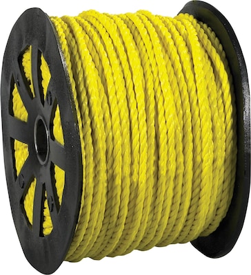 BOX Partners  1150 lbs. Twisted Polypropylene Rope, Yellow, 600