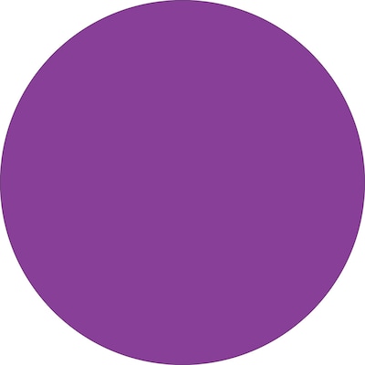 Tape Logic 3/4 Circle Inventory Label, Purple, 500/Roll