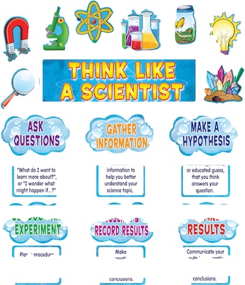 Think Like a Scientist Mini Bulletin Board 21"x6" Gr K & up
