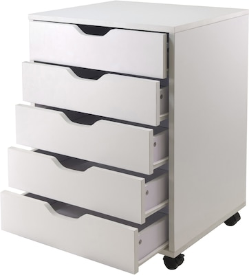 Winsome Halifax 5-Drawer Composite Wood Cabinet, White (10519)
