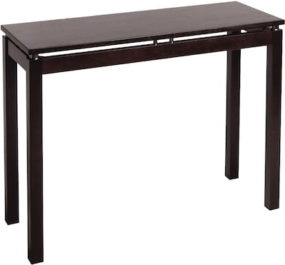 Winsome Linea 29.52 x 39.37 x 13.93 Wood Console/Hall Table With Chrome Accent, Dark Espresso