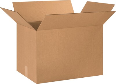 24" x 15" x 15" Heavy Duty Shipping Boxes, 32 ECT, Brown, 20/Bundle (241515)