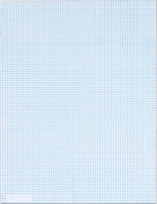 TOPS Graph Pad, 8-1/2 x 11, 8 x 8 Graph Ruled, White, 50 Sheets/Pad  (33081)