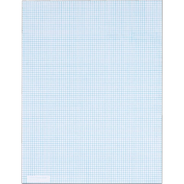 TOPS Graph Pad, 8-1/2 x 11, 8 x 8 Graph Ruled, White, 50 Sheets/Pad  (33081)