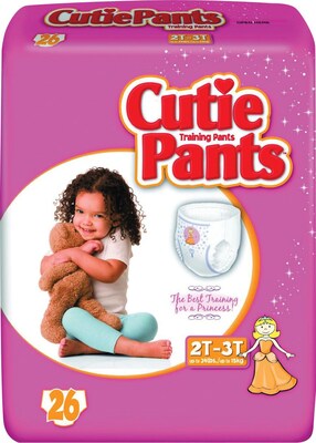 Cuties™ Training Pants, Girl 2T-3T, 104/Carton | Quill.com