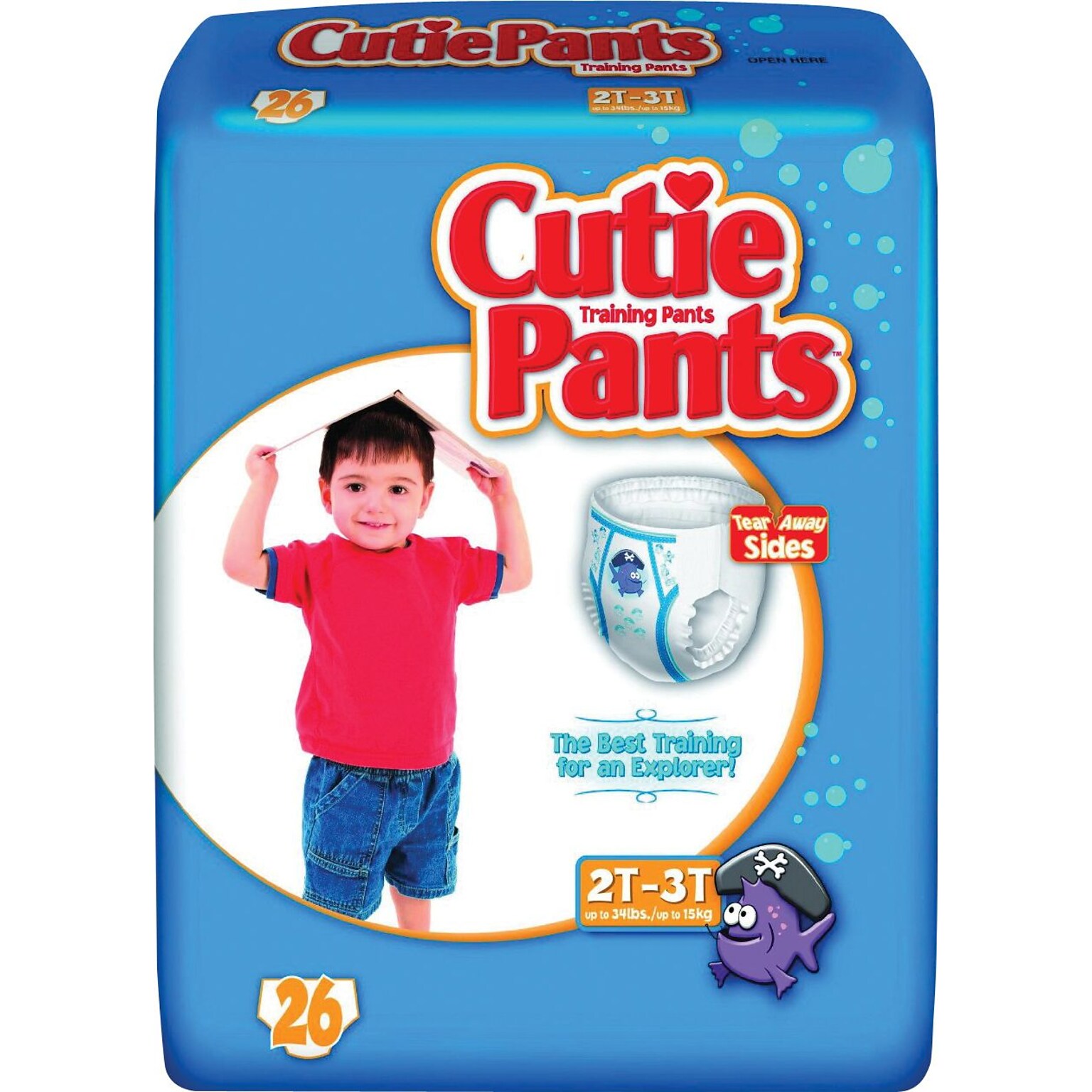 Cuties™ Training Pants, Boy 2T-3T, 104/Carton