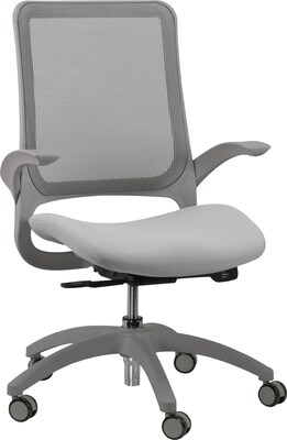 Raynor Hawk MF22 Task Chair, Mesh/Fabric, Gray, Seat: 19 3/10W x 18 1/2D, Back: 17 3/10W x 20 9/1