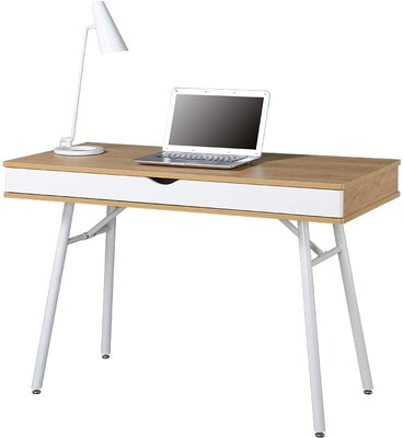 Techni Mobili Modern Computer Desk with Storage, Pine