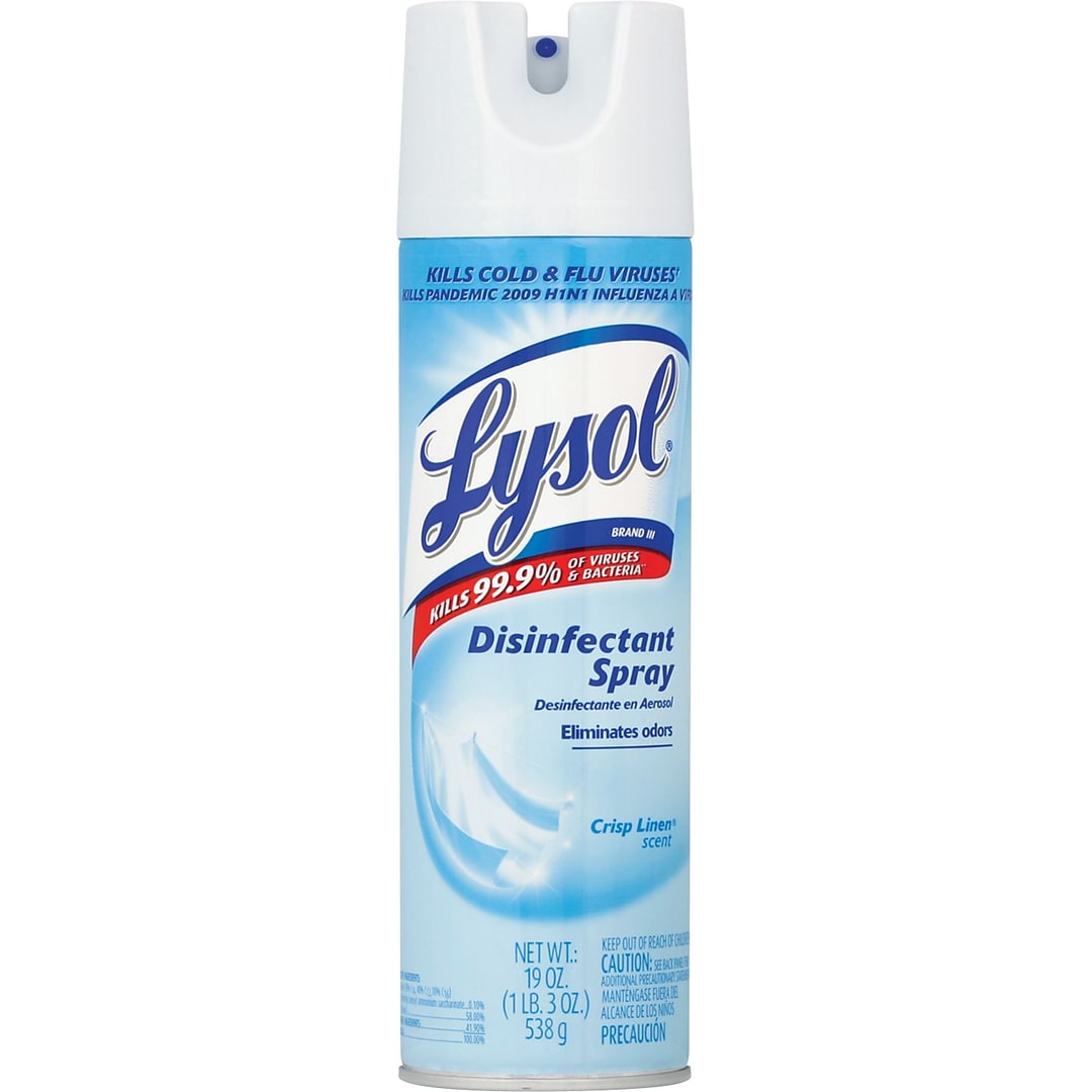 Lysol Disinfectant Spray, Crisp Linen Scent, 19 Oz., Aerosol (1920079329) |  Quill.com
