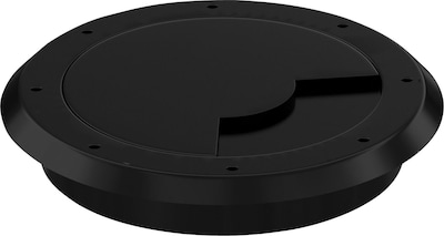 Offices To Go 2 Wide Grommet Cover, Black, 1/4H x 2W x 2D