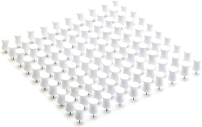 Poppin Push Pins, White, 100/Pack (100420)