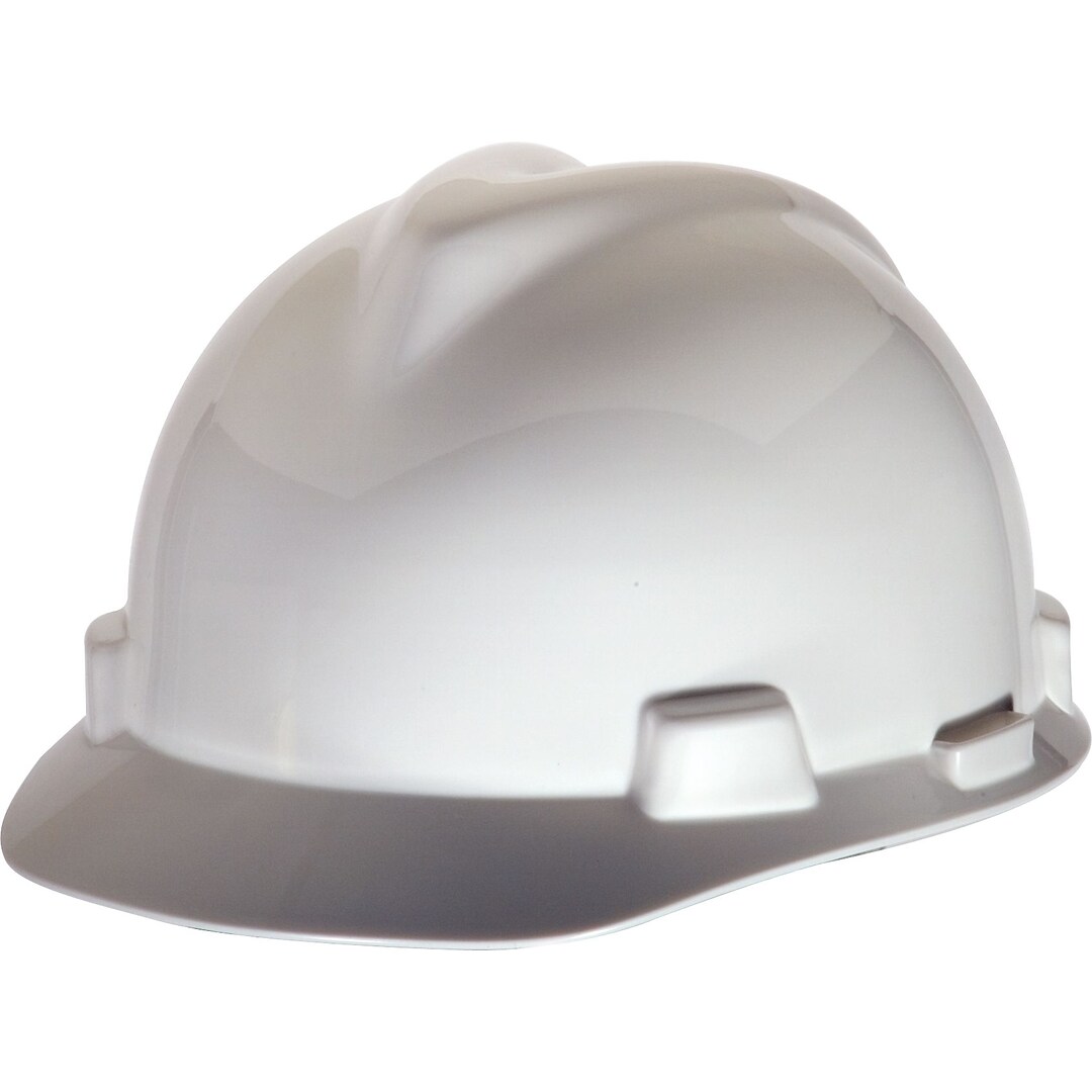 MSA Safety® V-Gard® Hard Hats, Polyethylene, Large, White (477482) |  Quill.com