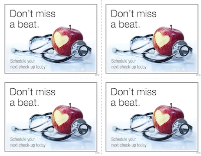 Medical Arts Press® Photo Image Postcards; for Laser Printer; Medical Flex Spending Apple w/Stethosc