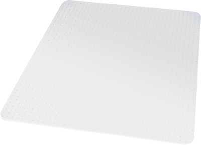 Quill Brand® PlushMat Carpet Chair Mat, 46 x 60, Crystal Clear (20235-CC)
