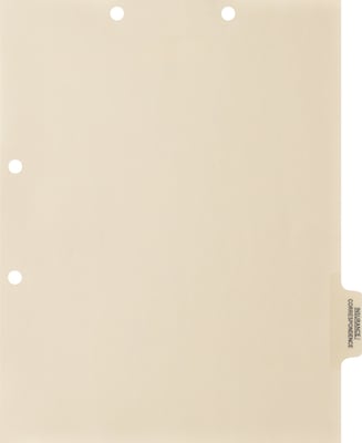 Medical Arts Press® Position 5 Colored Side-Tab Chart Dividers, Insurance/Correspondence, Clear