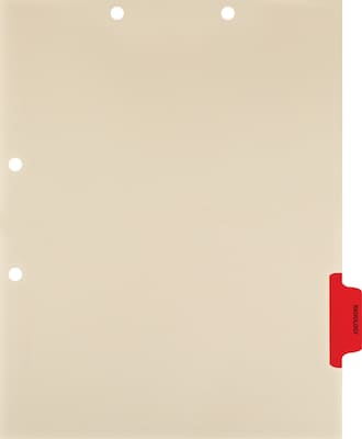 Medical Arts Press® Position 5 Colored Side-Tab Chart Dividers, Radiology, Red