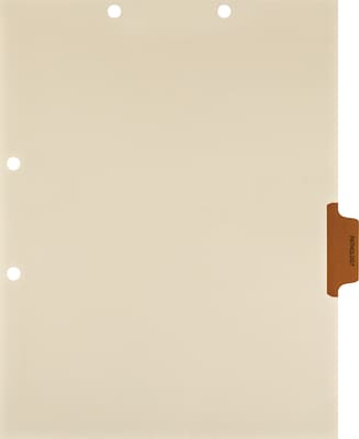 Medical Arts Press® Position 4 Colored Side-Tab Chart Dividers, Pathology, Brown