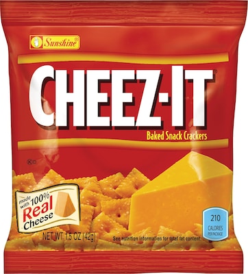Sunshine® Cheez-It Crackers, 1.5 oz. Bags, 60 Bags/Box