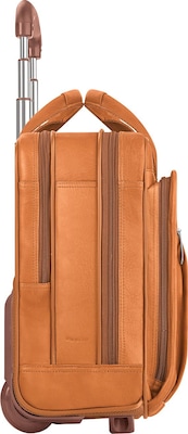 Solo New York 15.6" Leather Rolling Laptop Bag, Tan (D5291)