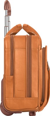 Leather rolling shop laptop bag