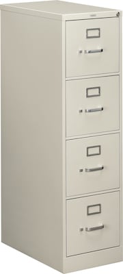 HON® 510 Series 25"D Vertical Files; 4-Drawer, Letter Size, Light Grey