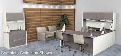 Bestar® Connexion Collection in Sandstone and Slate, Credenza