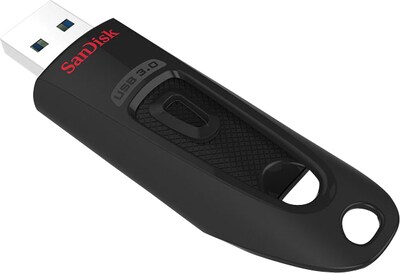 SanDisk Ultra 128GB USB 3.0 Type-A Flash Drive, Black (SDCZ48-128G-A46) |  Quill.com