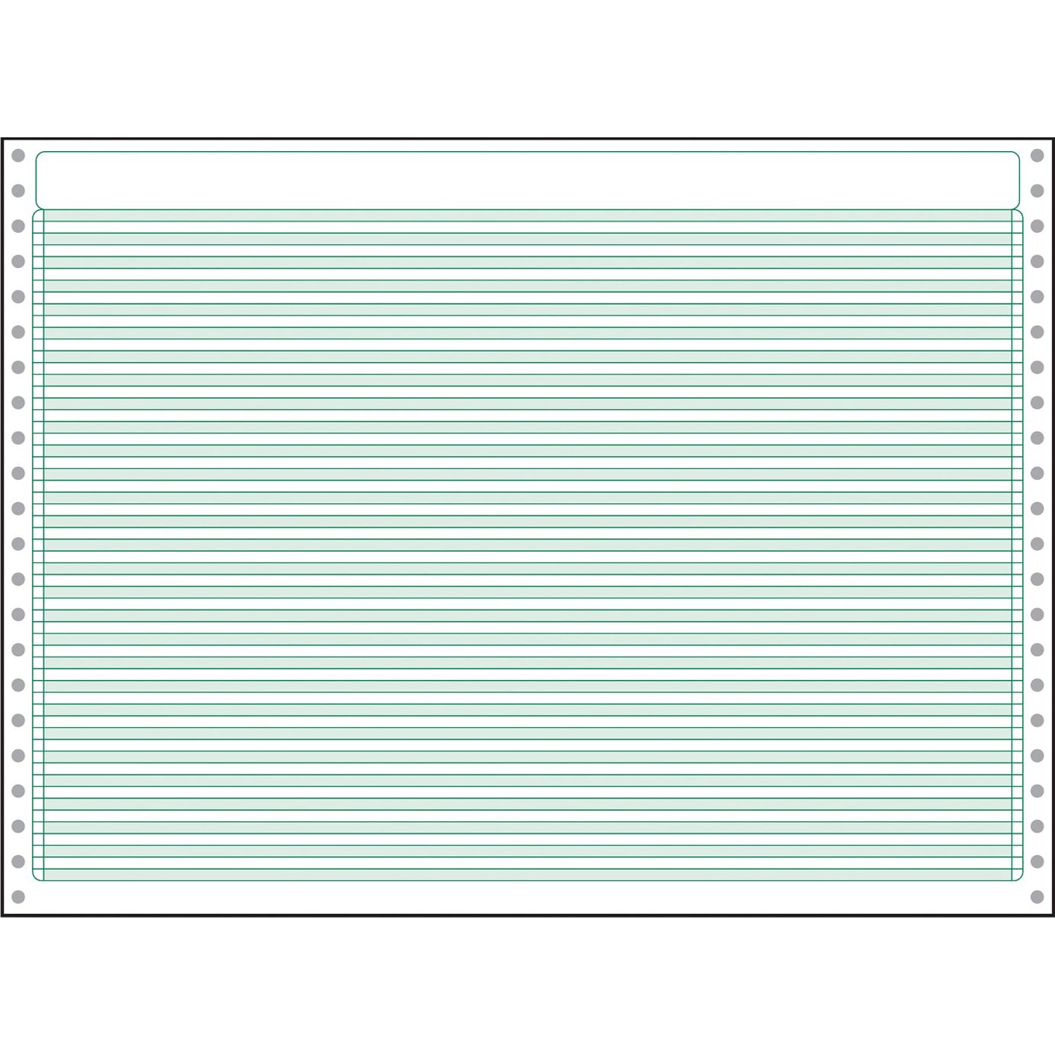 Printworks® Professional Computer Paper, 13 lbs., 11 x 14.875, Green Bar, 2200 Sheets/Carton (PRB02717)