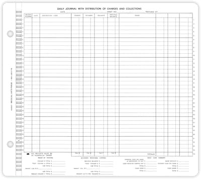 Medical Arts Press® Replacement Day Sheet Forms, Bond, Format 110