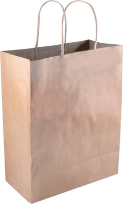 Premium Shopping Bag, Paper, 10.25 x 8 x 5, Brown, 50/Bx (098375)