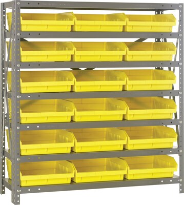 Quantum Storage Systems 18 x 36 x 39 Shelf Bins Unit, Yellow (1839-110-Y)