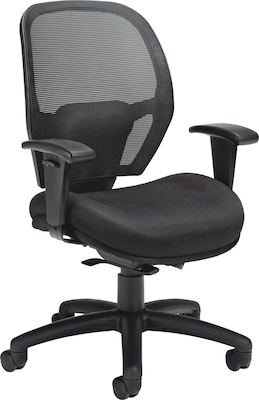 Offices To Go® Weight Sensing Task Chair, Mesh, Black, Seat: 21"W x 17"D, Back: 22"H x 19 1/2"W