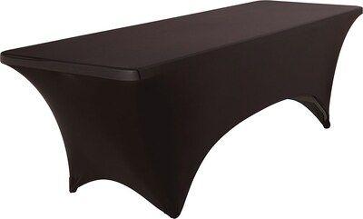 Iceberg 96L x 30W Stretch-Fabric Table Cover, Black (16531)
