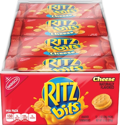 Nabisco Ritz Bits Cheese Cracker Sandwiches, 1 oz, 12/Pack (GEN00091)