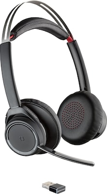 Plantronics Voyager Focus MS Active Noise Cancelling Bluetooth On Ear Phone  & Computer Headset , Bla | Quill.com