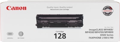 Canon 128 Black Standard Yield Toner Cartridge (3500B001AA) | Quill.com