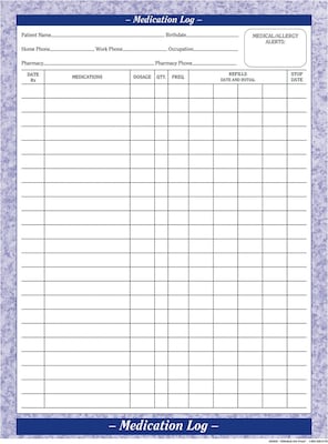 Medical Arts Press® Medications Form, Purple FormFamily™
