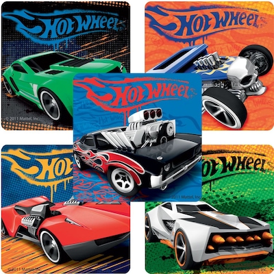 SmileMakers® Classic Hot Wheels™ Stickers; 2-1/2”H x 2-1/2”W, 100/Box |  Quill.com