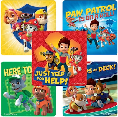 SmileMakers® Paw Patrol Stickers; 2-1/2”H x 2-1/2”W, 100/Roll