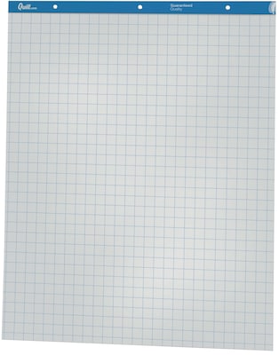 Quill Brand® Grid Style Easel Pad, 27" x 34", White, 50 Sheets/Pad, 2 Pads/Box (720446)