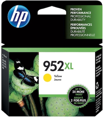 HP 952XL Yellow High Yield Ink Cartridge, Print Up to 1450 Pages (L0S67AN#140)