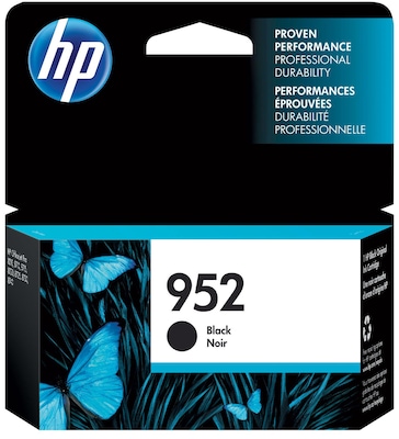 HP 952 Black Standard Yield Ink Cartridge, Print up to 900 Pages (F6U15AN#140)