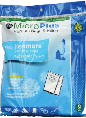 Green Klean® Replacement Vacuum Bags Fit Kenmore 5055, 50557, 50558, Type C