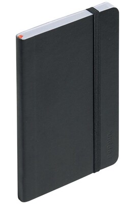 Poppin Small Softcover Notebooks, 3.5" x 5.5", College Ruled, Black, Set of 25 (104141)