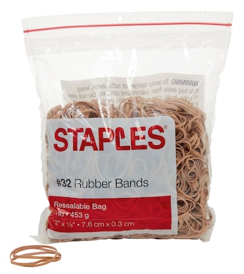 Rubber Bands, Size #32, 3x1/9, 1 lb