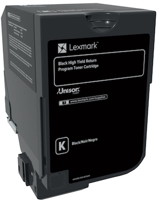 Lexmark 74 Black Extra High Yield, Return Program Toner Cartridge (74C1HK0)