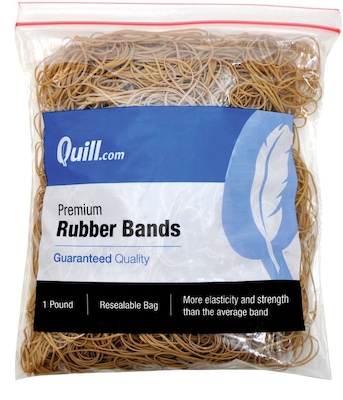 Quill Brand® Premium Rubber Band, #19, 3-1/2L x 1/16W, 1-lb Resealable Bag (790019)