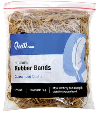 Quill Brand® Premium Rubber Band, #33, 3-1/2L x 1/8W, 1-lb Resealable Bag (790033)